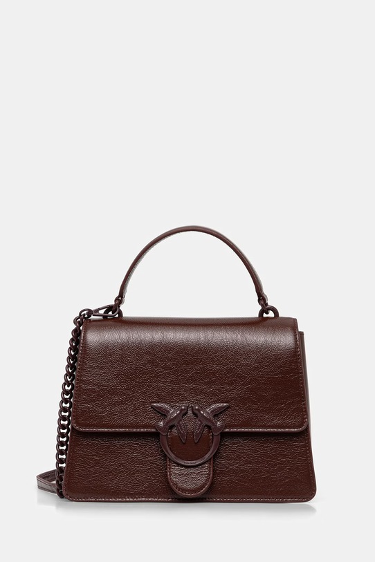 Kožna torba Pinko bez uzorka smeđa 100066.A315