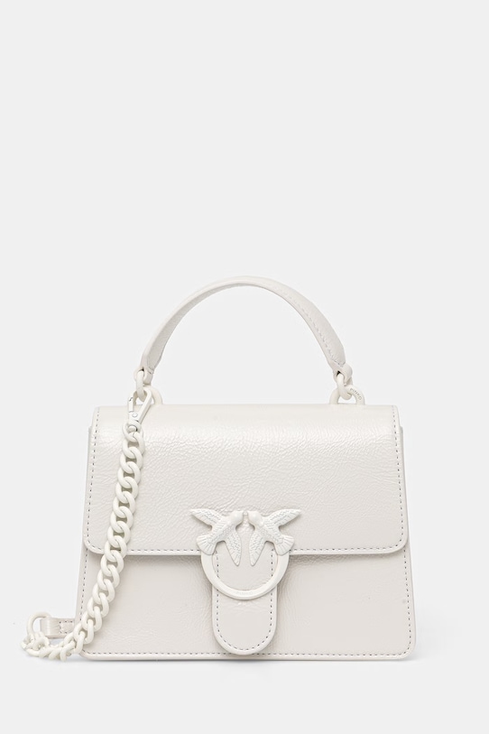 Pinko torebka skórzana skóra licowa beżowy 100071.A315