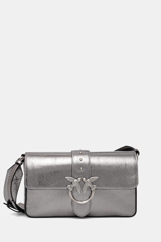 Pinko listonoszka damska skórzana srebrny 104524.A2H2