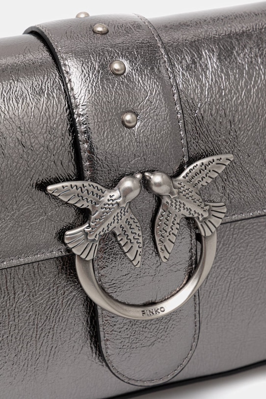 Pinko listonoszka damska skórzana srebrny 104524.A2H2