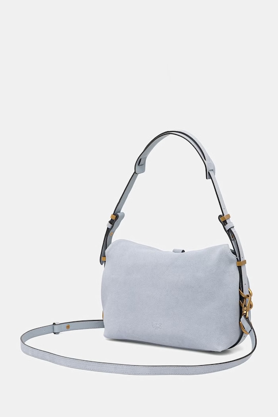 Akcesoria Pinko torebka crossbody damska zamszowa Horizontal 105895.A0F6 niebieski