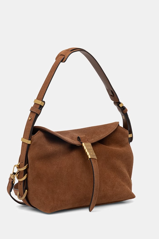 Pinko torebka crossbody damska zamszowa Horizontal 105895.A0F6 brązowy SS26