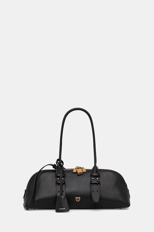 Δερμάτινη τσάντα Pinko Horizontal λείο δέρμα μαύρο 106169.A0QO