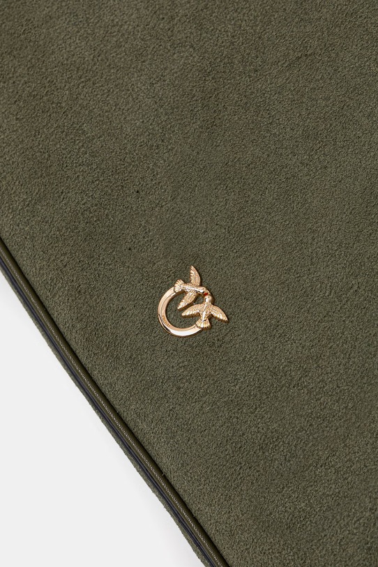 Pinko torebka zamszowa zielony 106167.A0F6