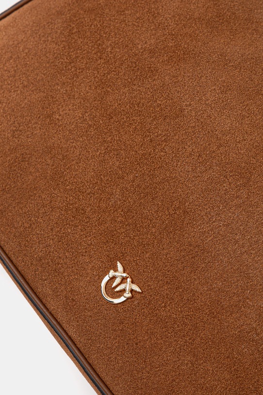 Pinko torebka zamszowa brązowy 106167.A0F6