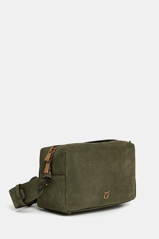 Pinko torebka zamszowa Horizontal 106062.A0F6 zielony SS26