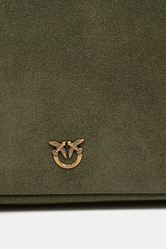 Akcesoria Pinko torebka zamszowa Horizontal 106062.A0F6 zielony