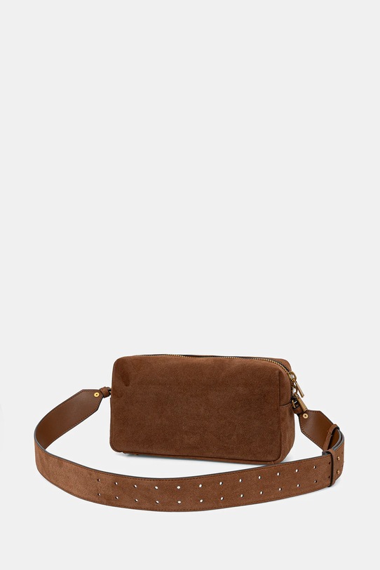 Akcesoria Pinko torebka zamszowa Horizontal 106062.A0F6 brązowy