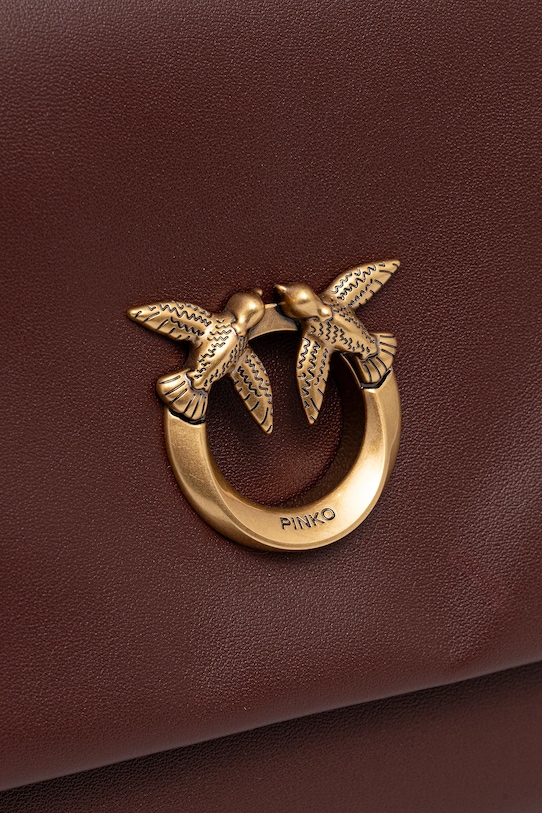 Δερμάτινη τσάντα Pinko Horizontal 106178.A0QO μπορντό