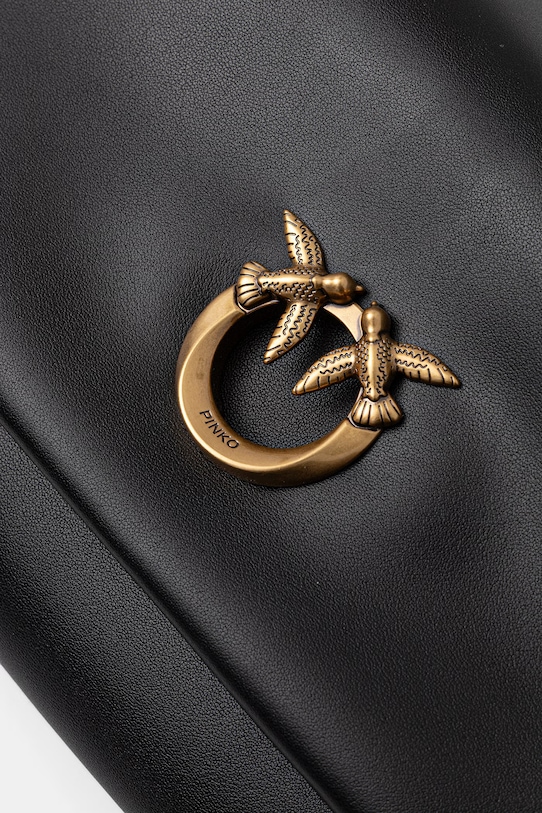 Akcesoria Pinko torebka skórzana Horizontal 106178.A0QO czarny