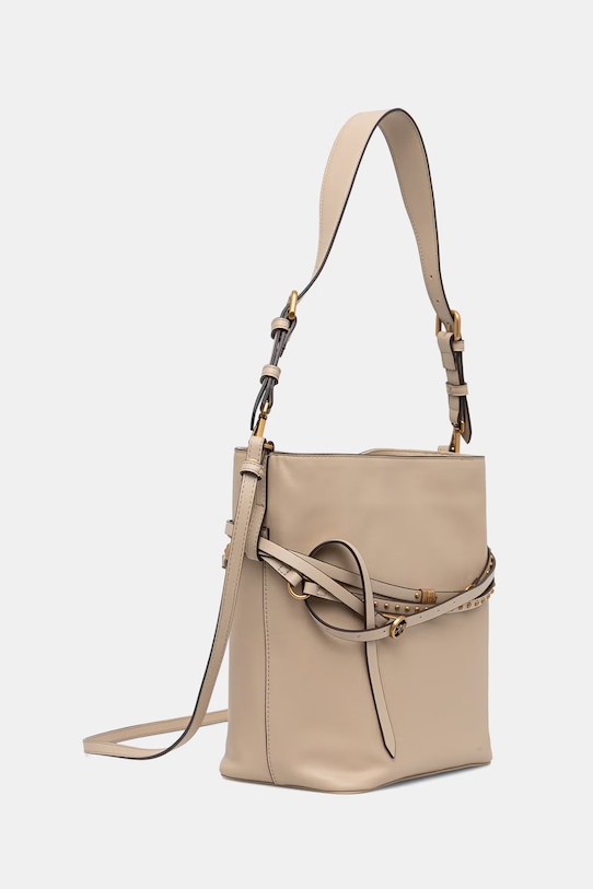 Pinko torebka worek damska skórzana 106339.A0QO beżowy SS26