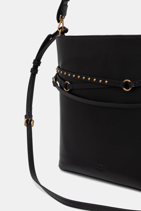 Akcesoria Pinko torebka worek damska skórzana 106339.A0QO czarny