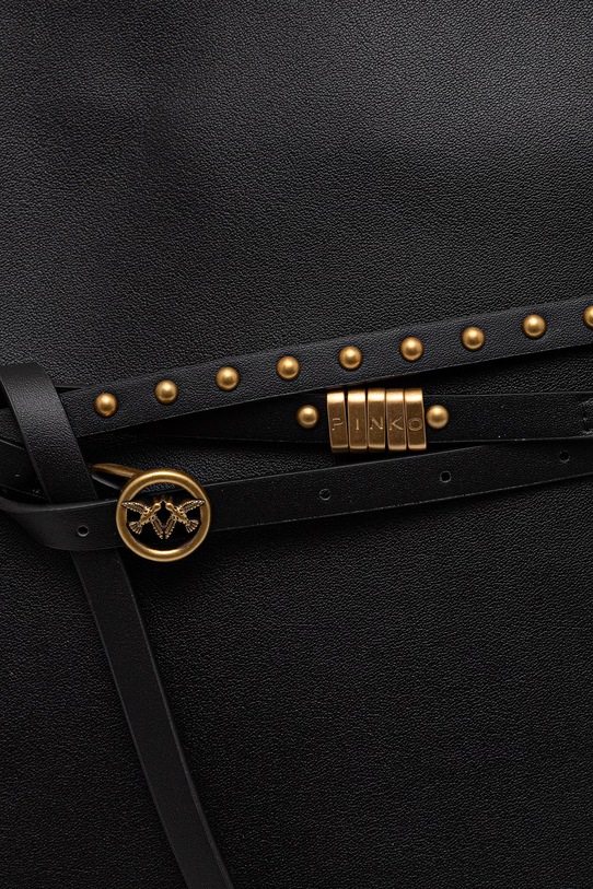 Pinko torebka worek damska skórzana czarny 106339.A0QO