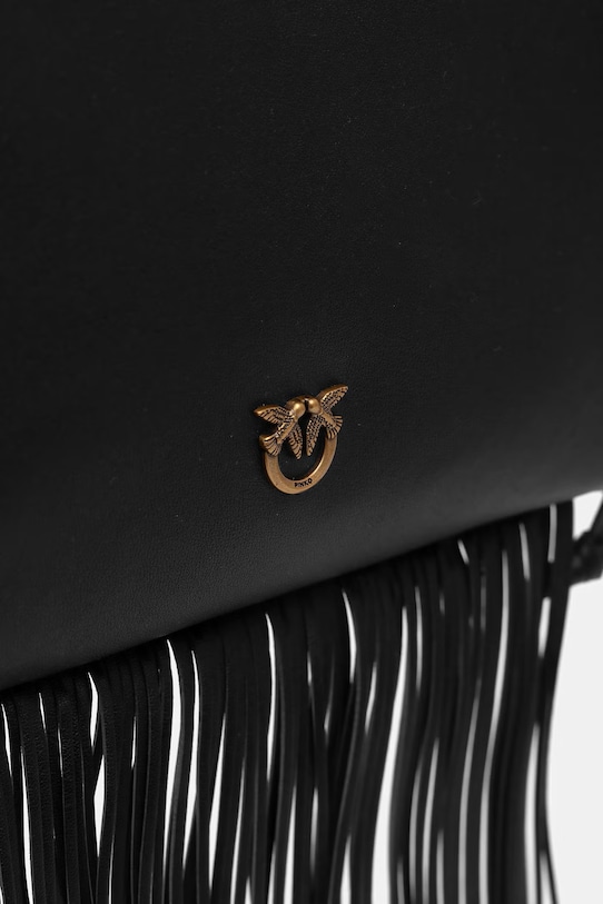 Δερμάτινη τσάντα Pinko μαύρο 106448.A0QO