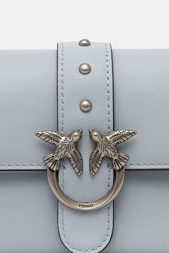 Doplnky Kožená kabelka Pinko 105353.A0QO modrá