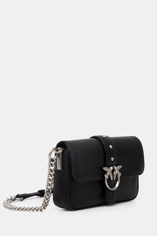 Kožená kabelka Pinko 105353.A0QO čierna SS26