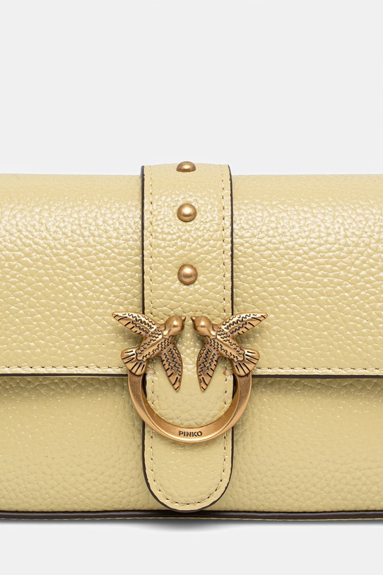 Pinko torebka skórzana żółty 105353.A2X6