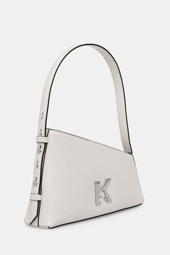 Δερμάτινη τσάντα Karl Lagerfeld Jeans B1W30181 λευκό SS26