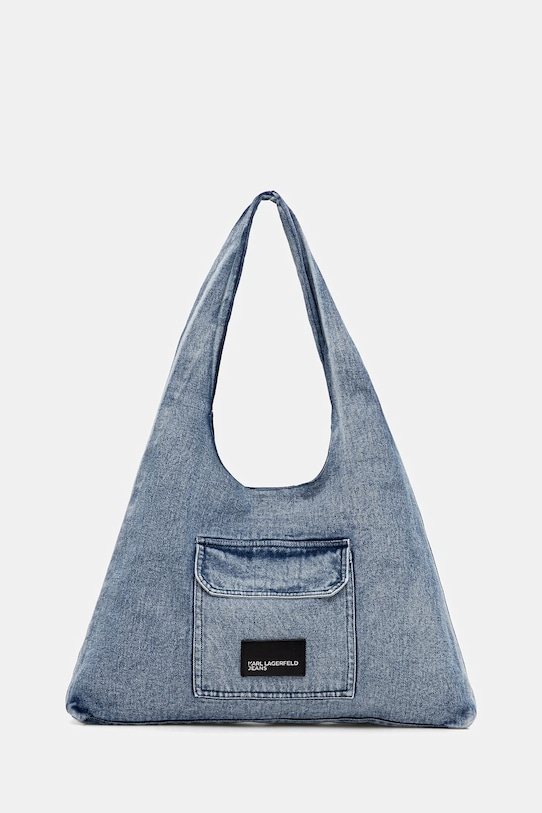 Karl Lagerfeld Jeans torebka jeansowa mieści A4 niebieski B1W50005