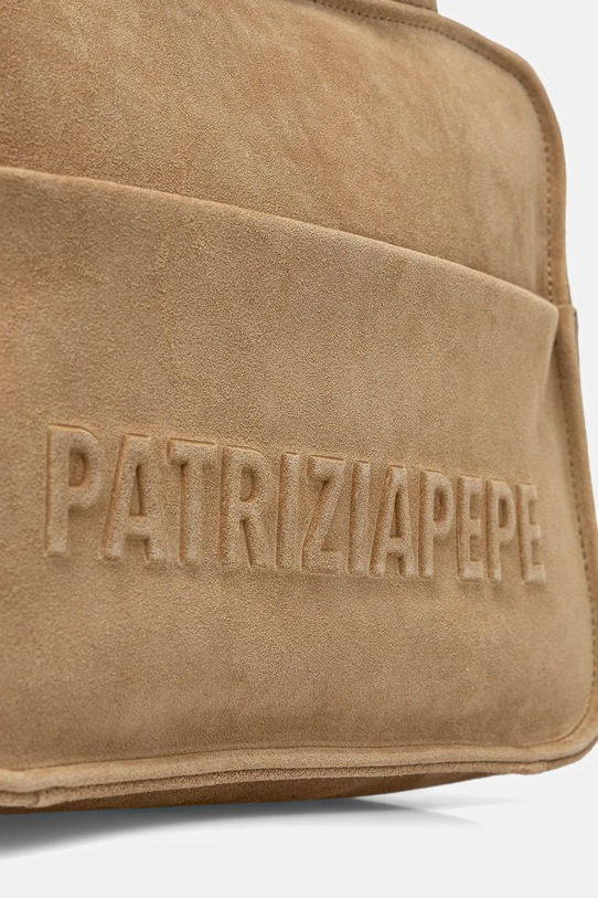 Patrizia Pepe torebka zamszowa beżowy 2B0125.L152