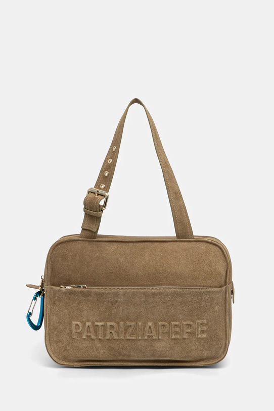 Patrizia Pepe torebka zamszowa skóra zamszowa zielony 2B0125.L152