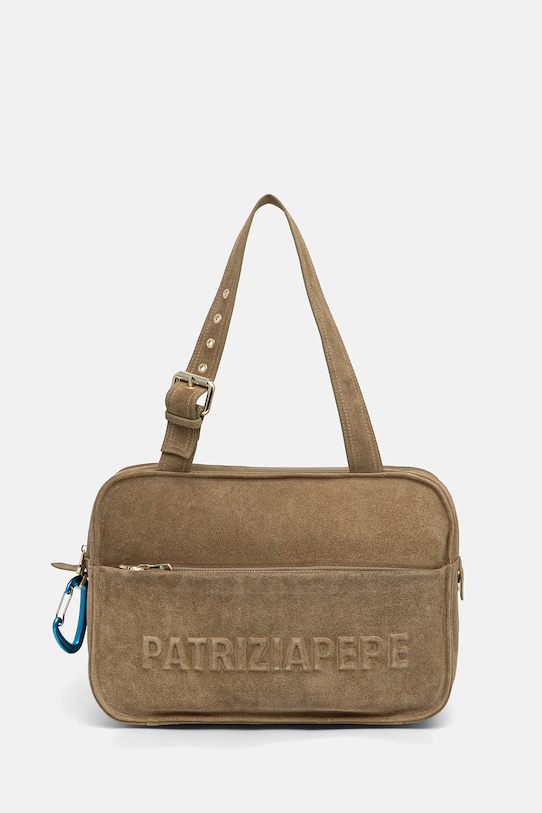 Patrizia Pepe torebka zamszowa skóra zamszowa zielony 2B0125.L152