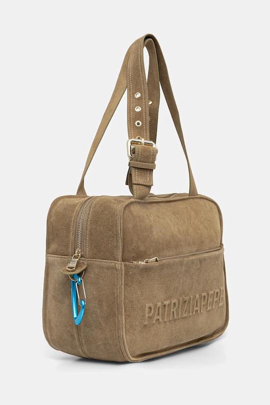 Patrizia Pepe torebka zamszowa 2B0125.L152 zielony SS26