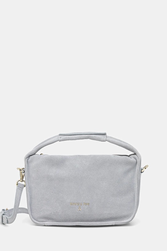 Patrizia Pepe torebka zamszowa nie mieści A4 niebieski 8B0316.L152