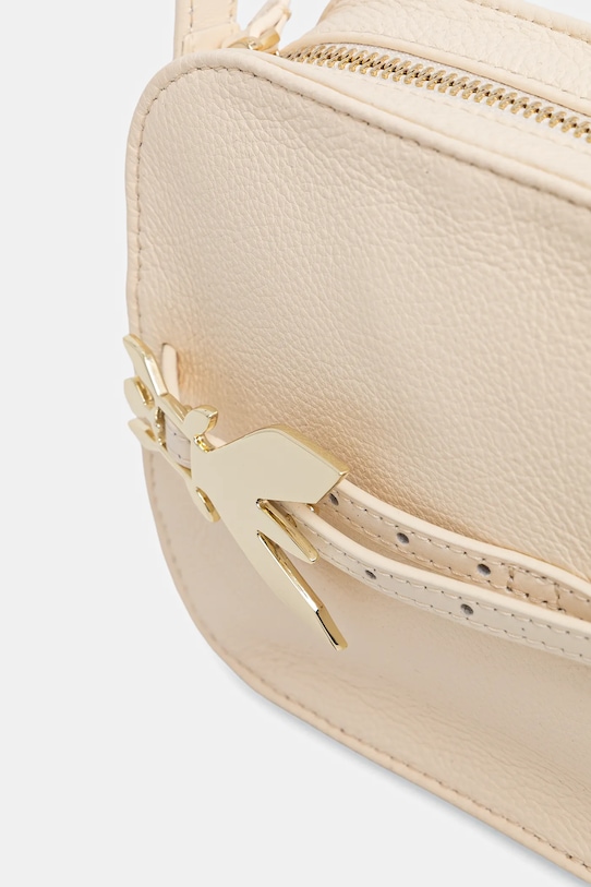 Usnjena torbica Patrizia Pepe bež 8B0328.L162