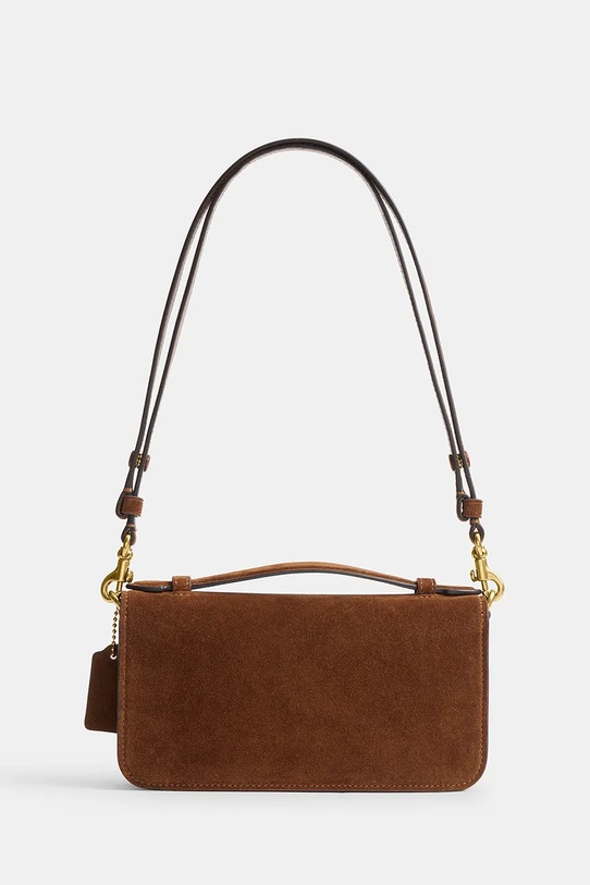 Coach torebka zamszowa Suede Elora CCY31 brązowy SS26