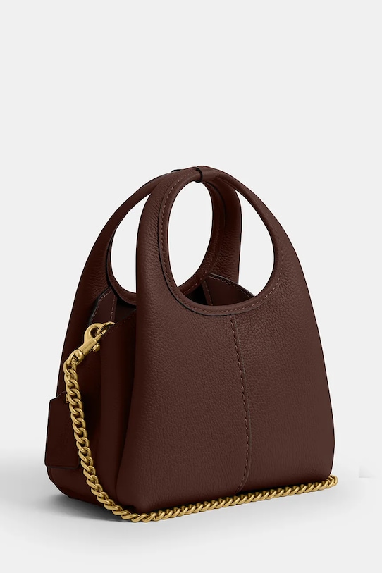 Akcesoria Coach torebka skórzana Lana 19 CCY32 brązowy