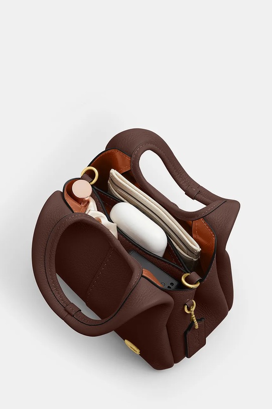 Coach torebka skórzana Lana 19 brązowy CCY32