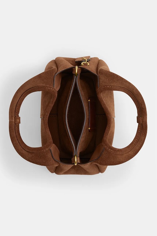 Coach torebka zamszowa Lana 19 CCY33 brązowy