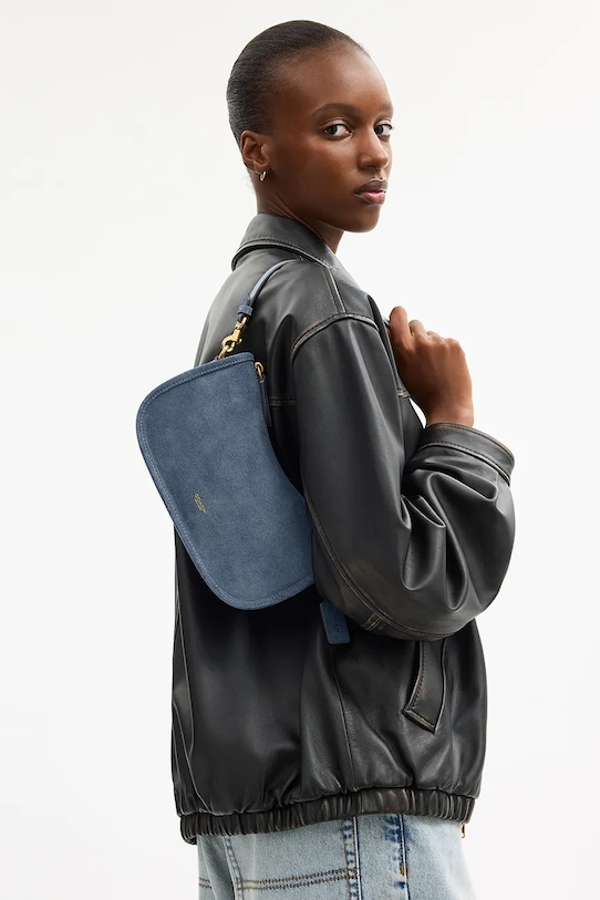 Coach torebka zamszowa Suede Waverly CDD78