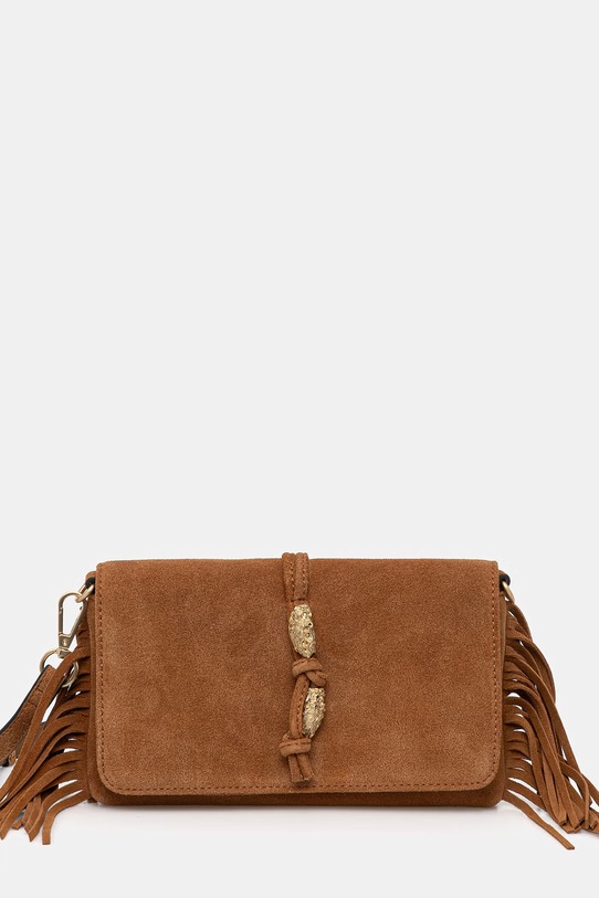 Велурена чанта Pedro del Hierro велур кафяв 1113579