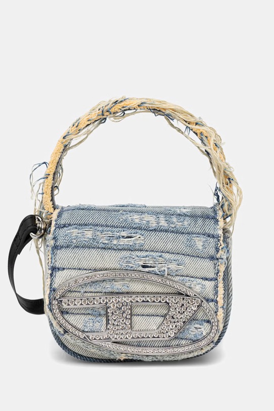 Diesel torebka crossbody damska bawełniana niebieski X08709.P8761