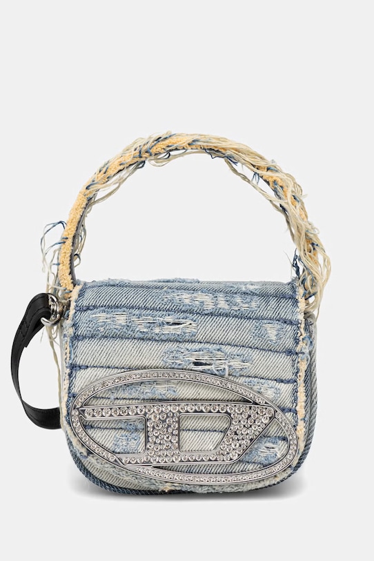 Diesel torebka crossbody damska bawełniana niebieski X08709.P8761