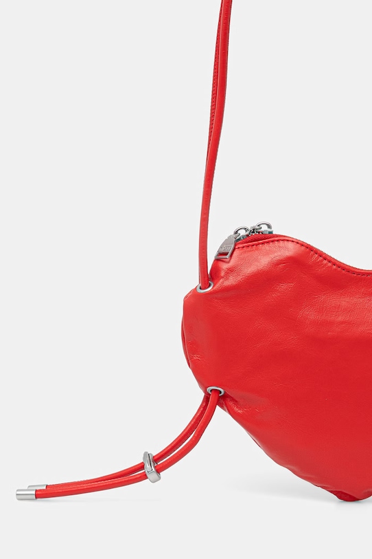 Akcesoria Diesel torebka damska z imitacji skóry X10465.P1003 czerwony
