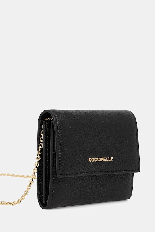 Coccinelle kopertówka skórzana E2.MW5.18.30.01 czarny SS26