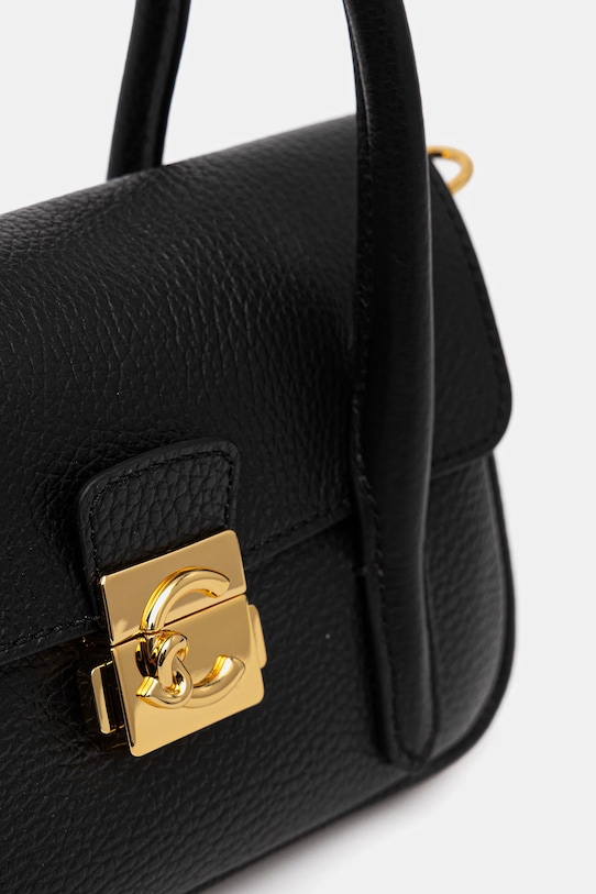 Coccinelle torebka skórzana czarny E5.U4K.58.01.01