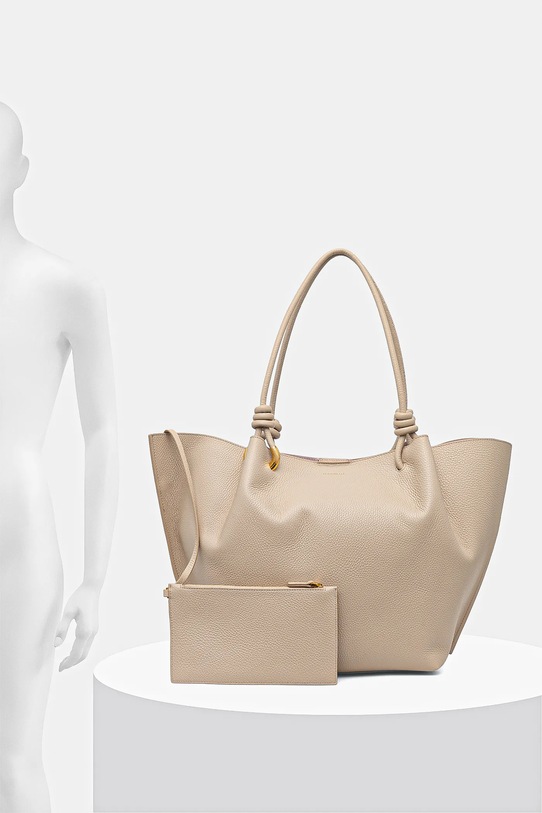 Coccinelle torebka skórzana FINN E1.U07.11.01.01 beżowy