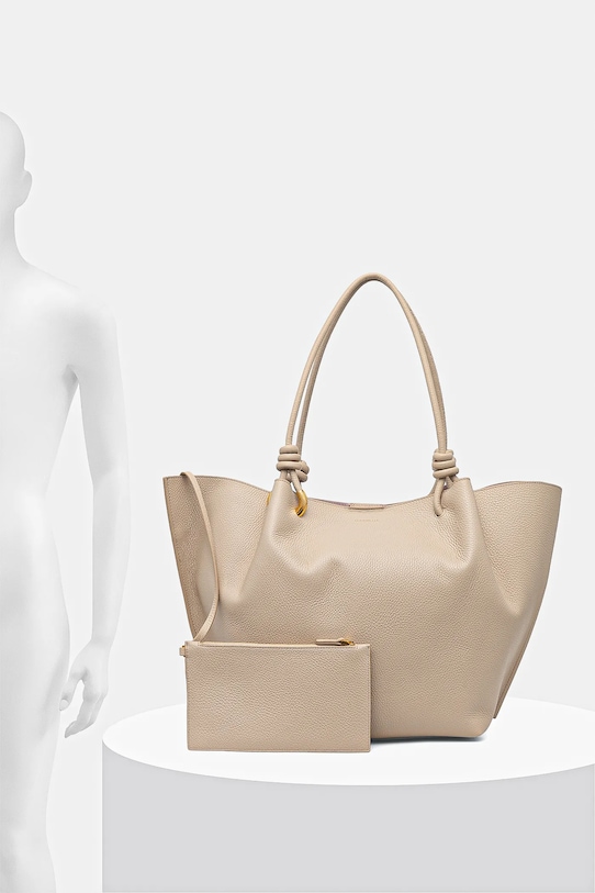 Coccinelle torebka skórzana FINN E1.U07.11.01.01 beżowy