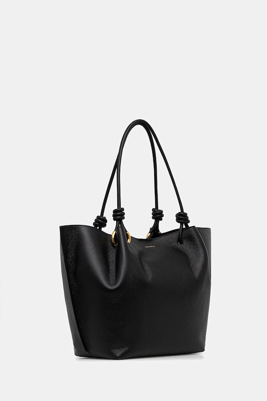 Usnjena torbica Coccinelle FINN E1.U07.11.01.01 črna SS26