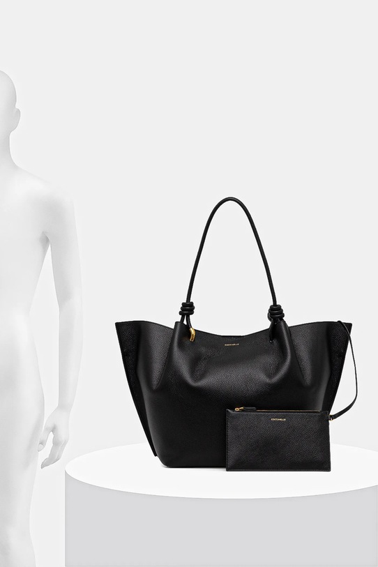 Usnjena torbica Coccinelle FINN E1.U07.11.01.01 črna