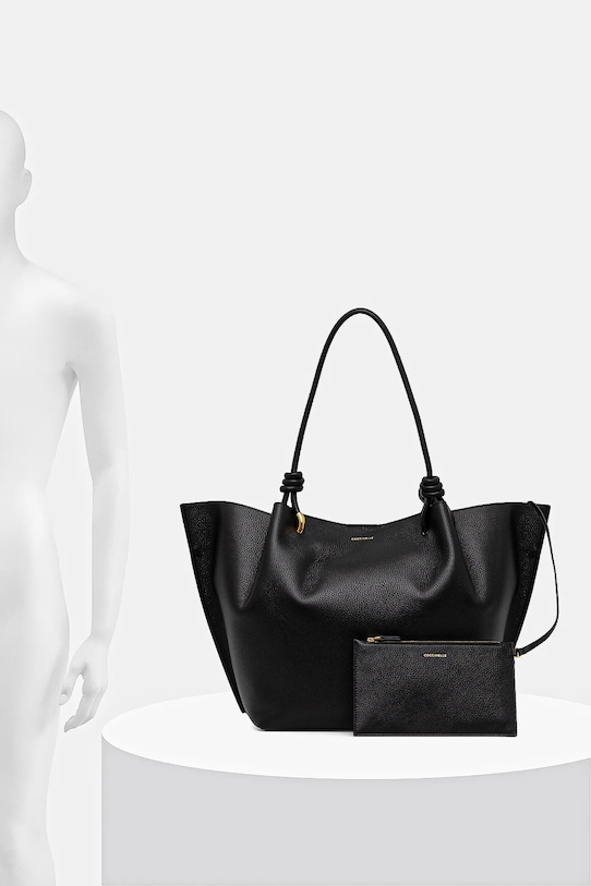 Usnjena torbica Coccinelle FINN E1.U07.11.01.01 črna