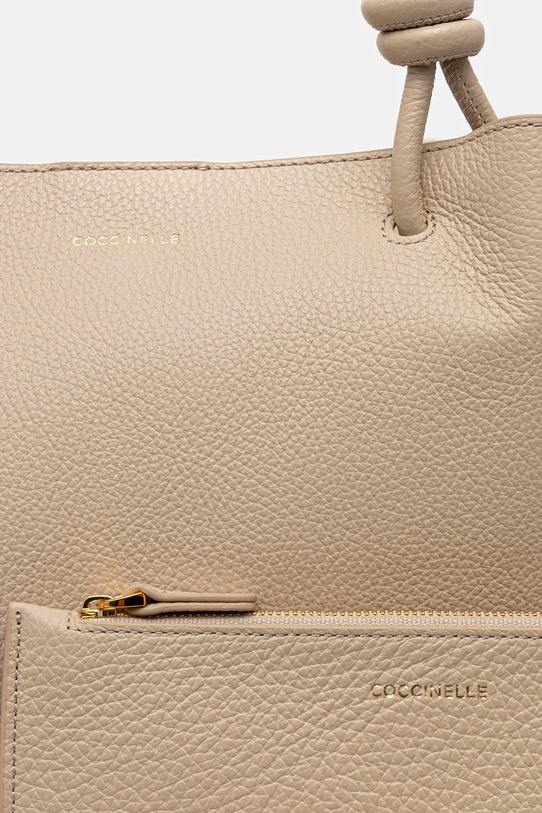 Coccinelle torebka skórzana FINN beżowy E1.U07.11.02.01