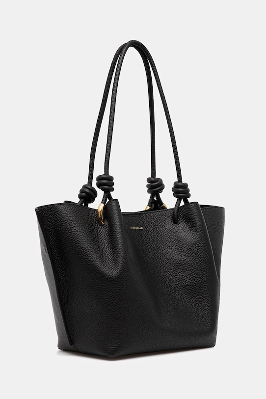 Coccinelle torebka skórzana FINN E1.U07.11.02.01 czarny SS26