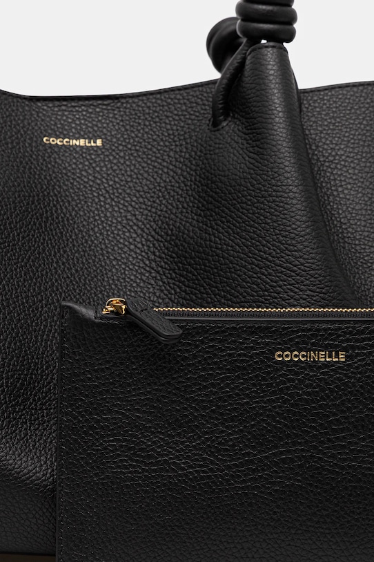 Akcesoria Coccinelle torebka skórzana FINN E1.U07.11.02.01 czarny