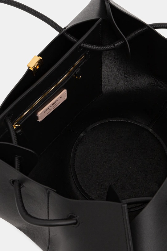 Coccinelle torebka skórzana Kamy E1.U2L.11.02.01 czarny