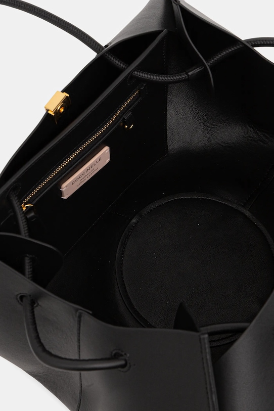 Coccinelle torebka skórzana Kamy E1.U2L.11.02.01 czarny